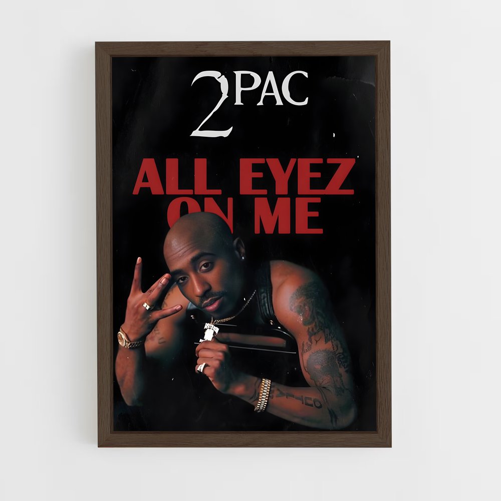 2pac-1 cadre Bois foncé