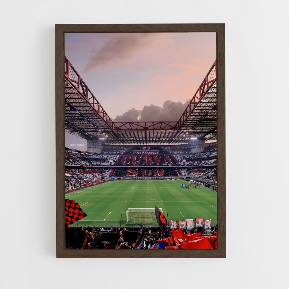 ac-milan-1 cadre Bois foncé