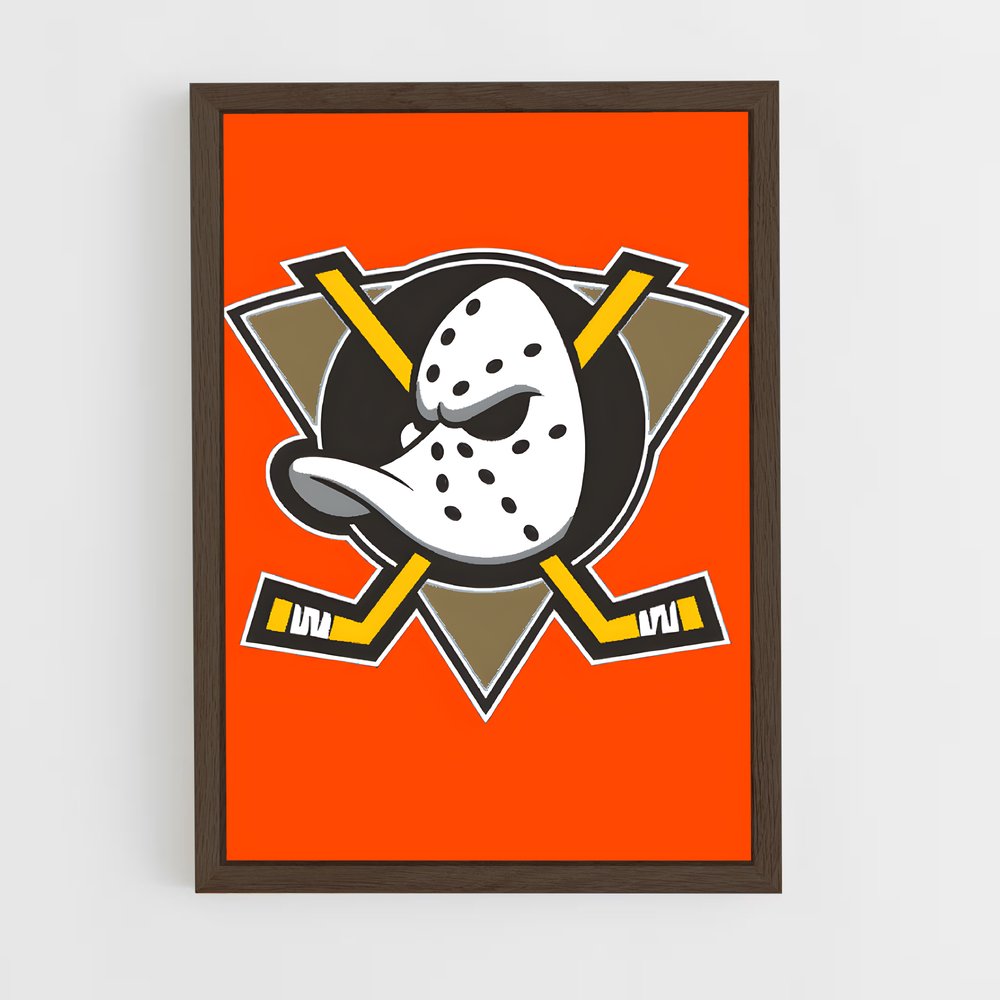 ap-anaheim ducks-9 cadre Bois foncé