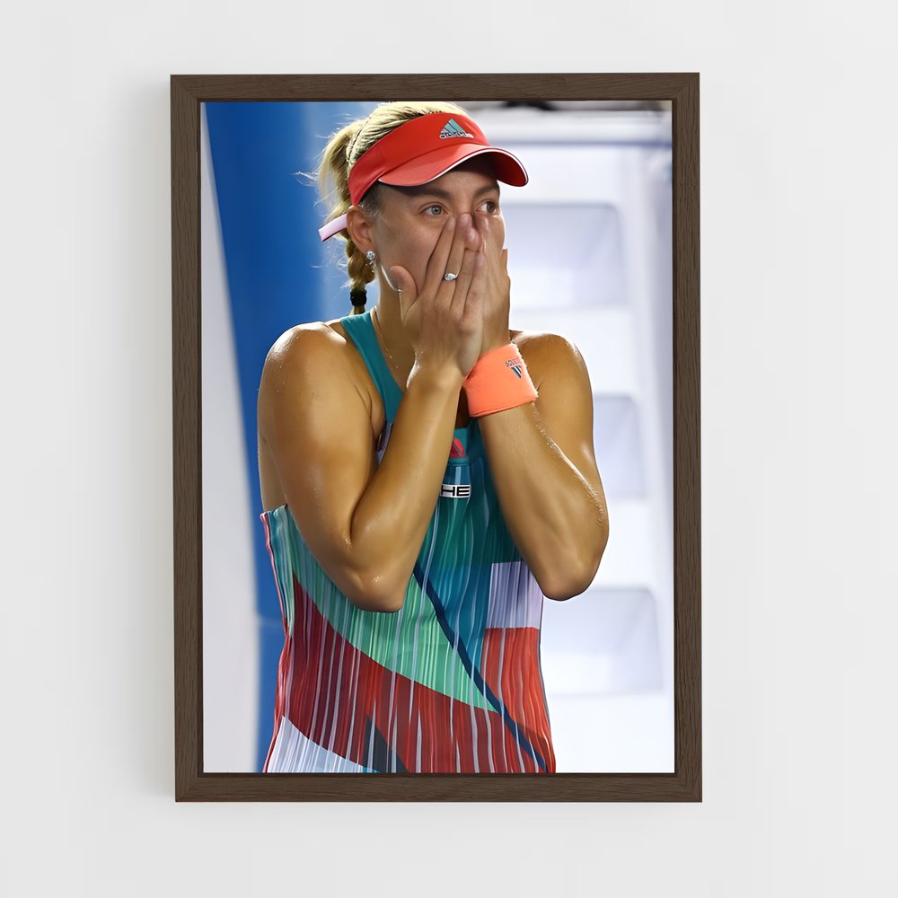 ap-angelique kerber-8 cadre Bois foncé