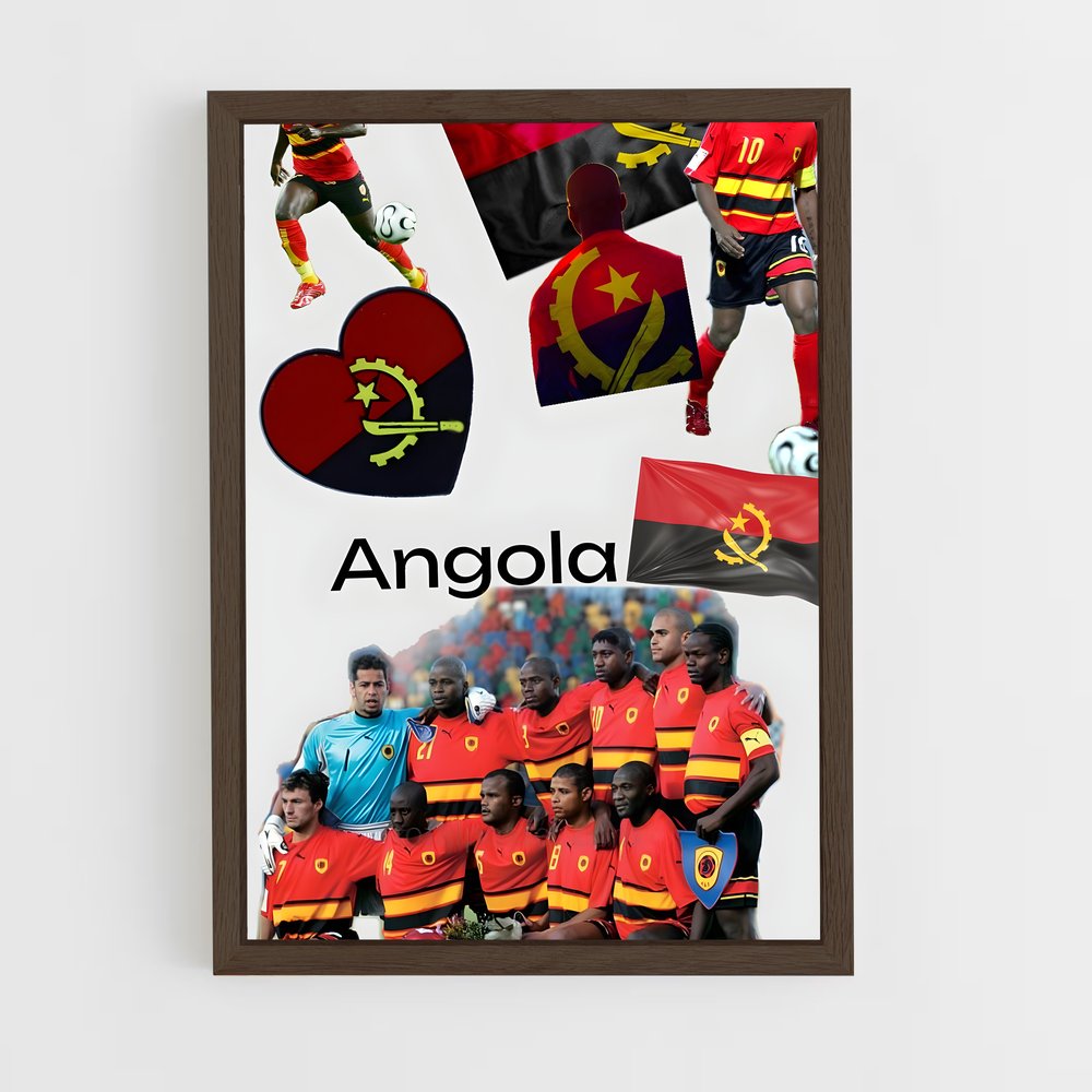 ap-angola national football team-6 cadre Bois foncé