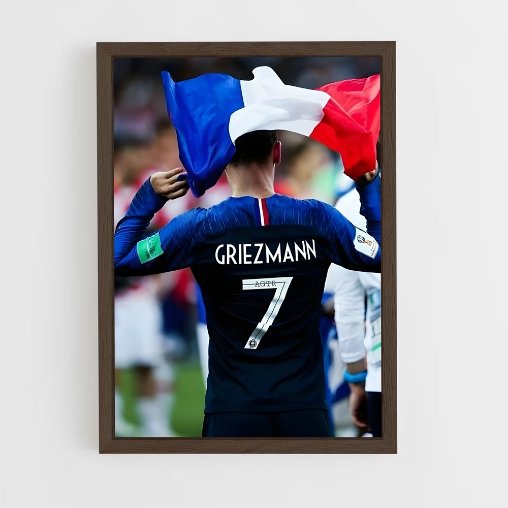 ap-antoine griezmann-10 cadre Bois foncé