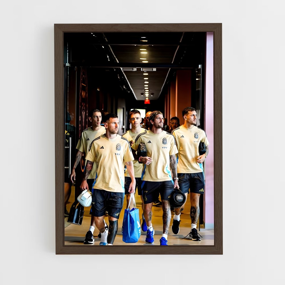 ap-argentina national football team-1 cadre Bois foncé