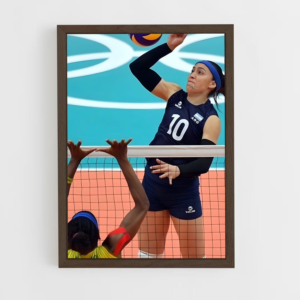 ap-argentina national volleyball team-5 cadre Bois foncé