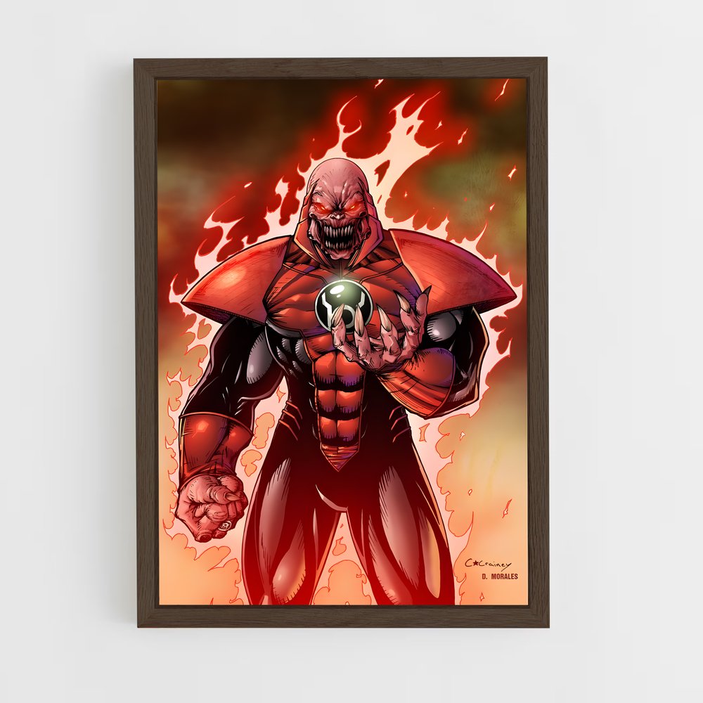 ap-atrocitus red lantern-5 cadre Bois foncé