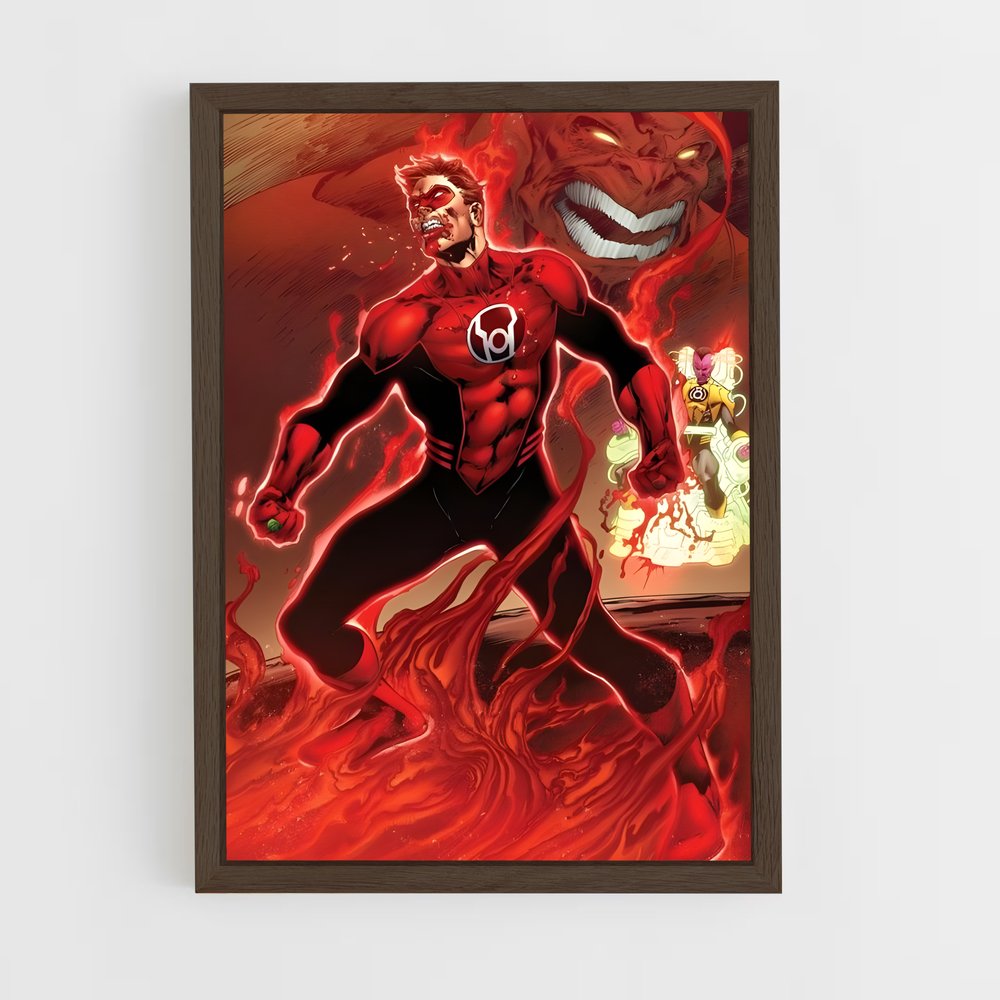 ap-atrocitus red lantern-8 cadre Bois foncé