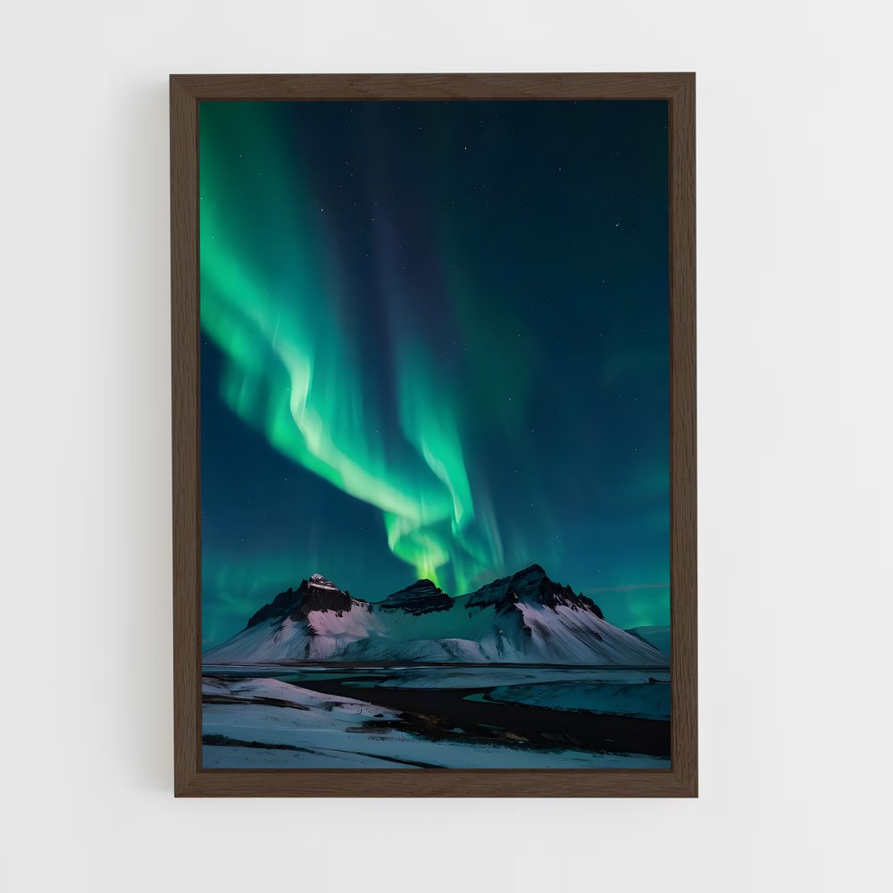 ap-aurora borealis-7 cadre Bois foncé