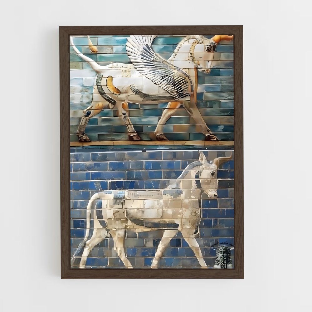ap-babylonian gods-6 cadre Bois foncé