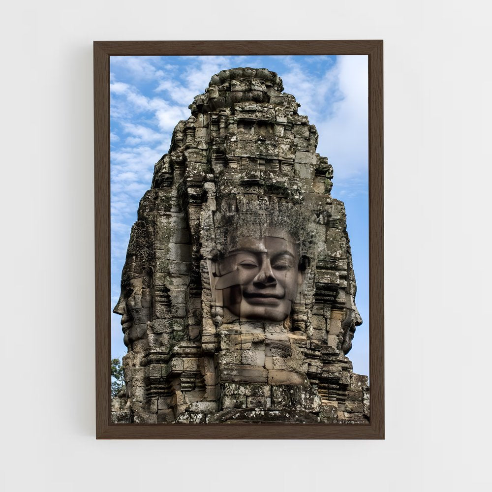 ap-bayon temple-10 cadre Bois foncé