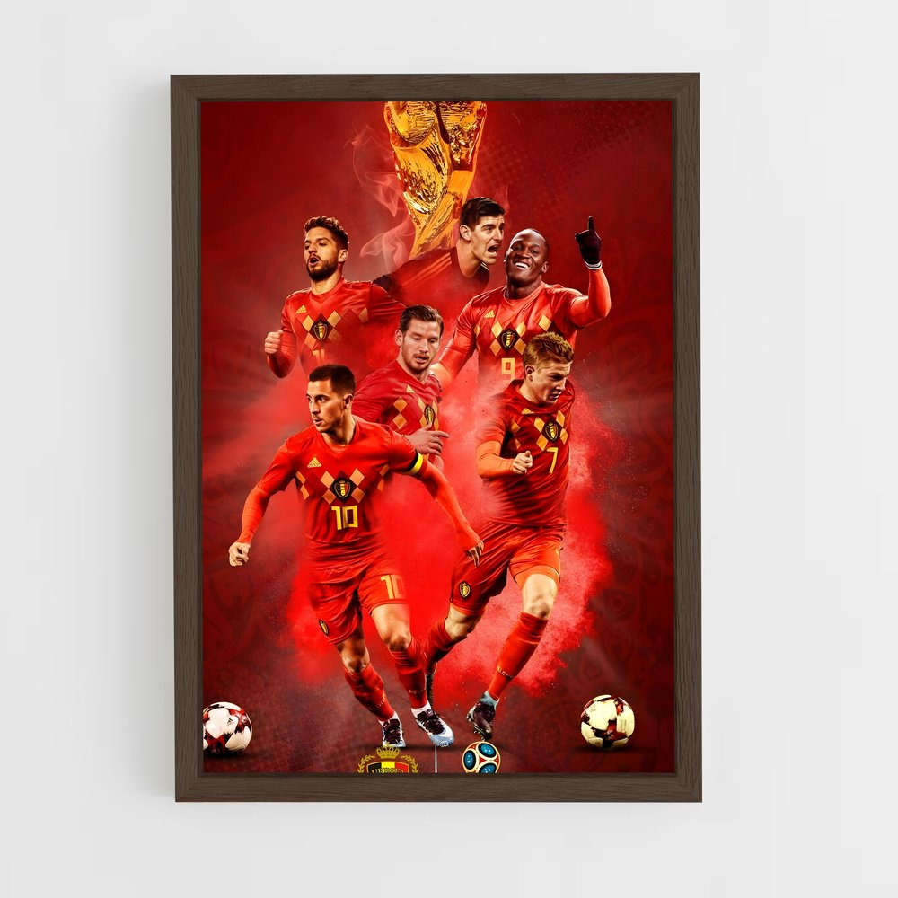 ap-belgium national football team-2 cadre Bois foncé
