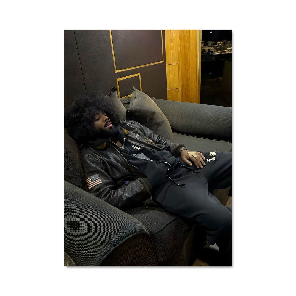 Poster Brent Faiyaz en Cuir