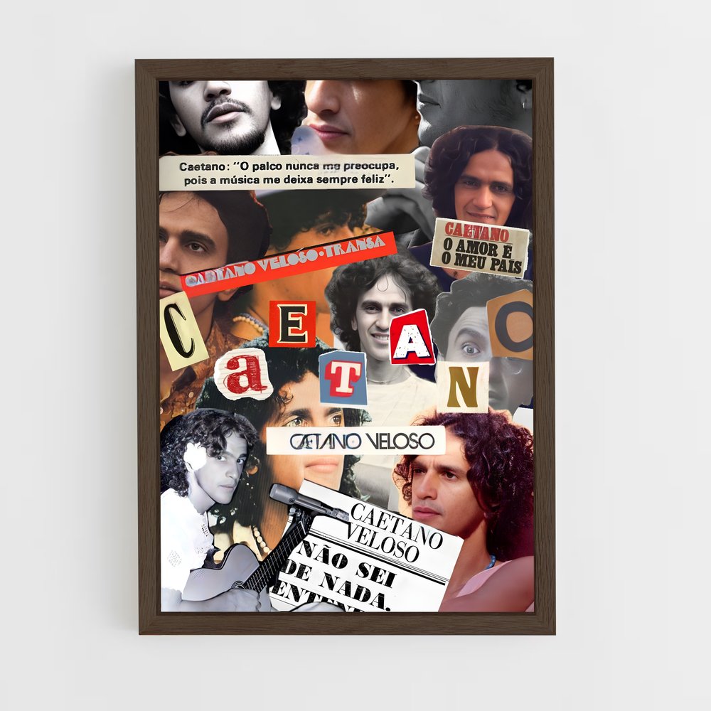 ap-caetano veloso-5 cadre Bois foncé