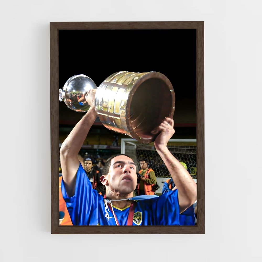 ap-carlos tevez-8 cadre Bois foncé