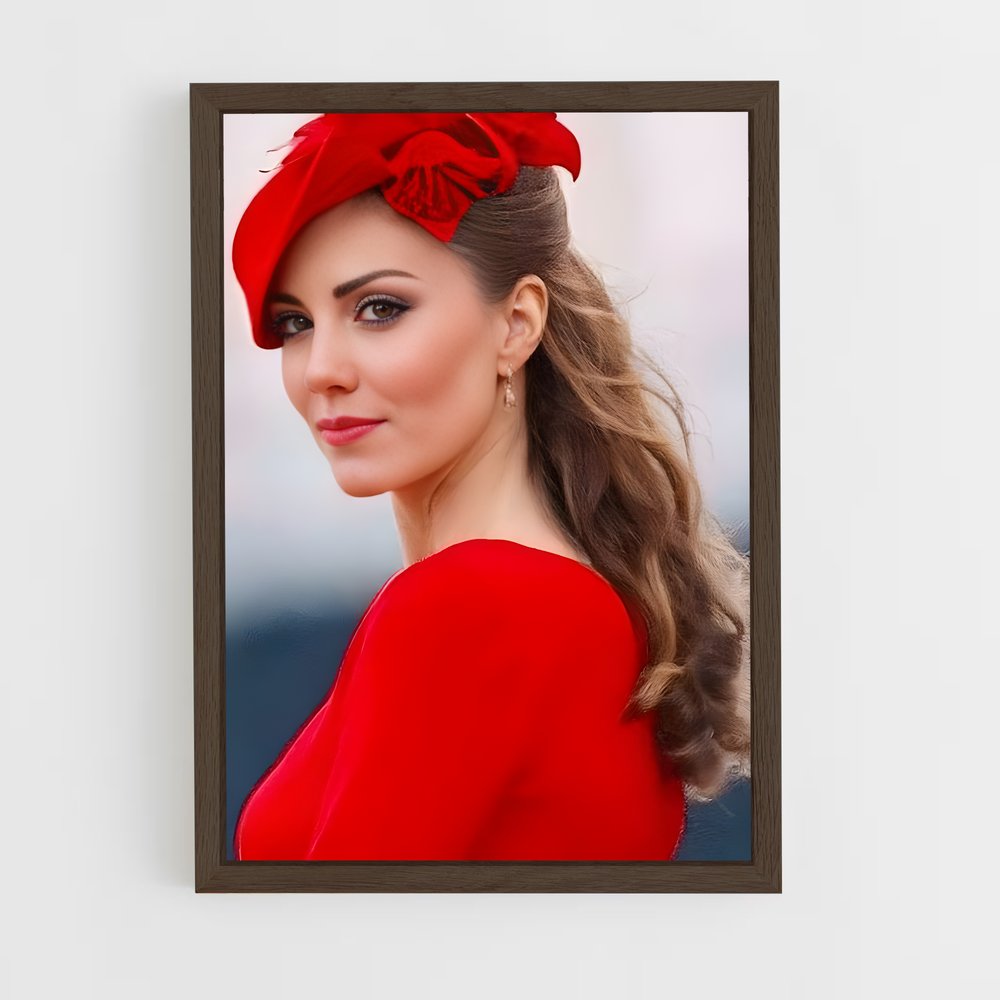 ap-catherine princess of wales-10 cadre Bois foncé