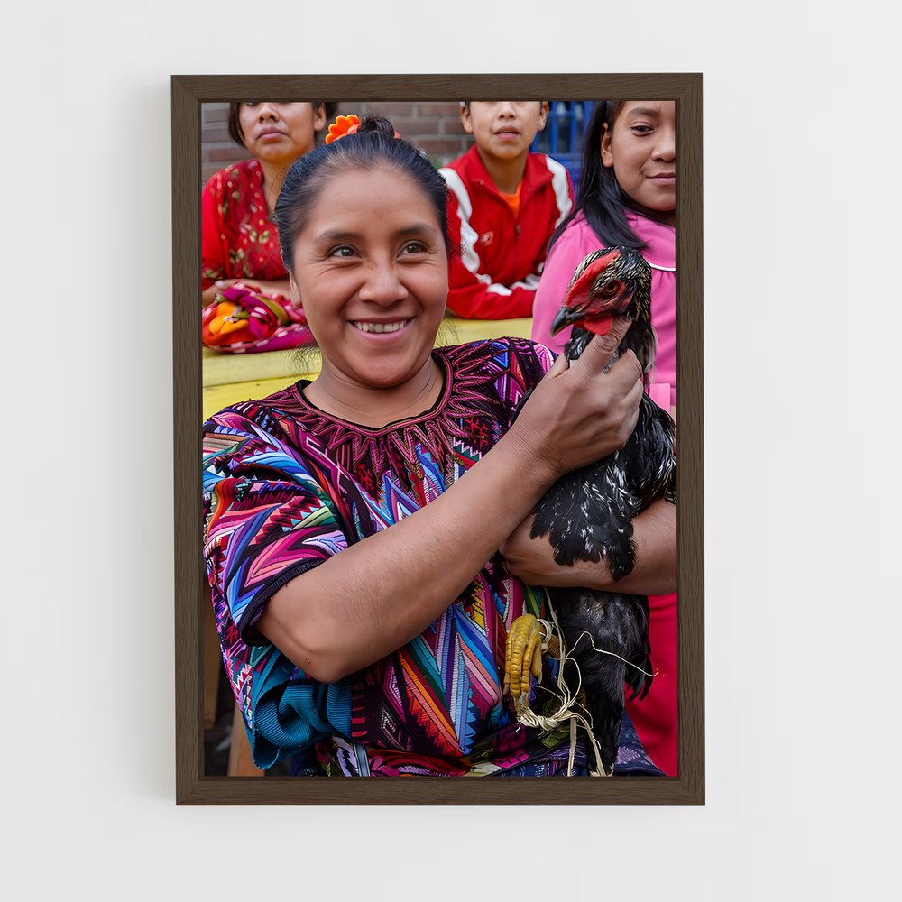 ap-chichicastenango market-4 cadre Bois foncé
