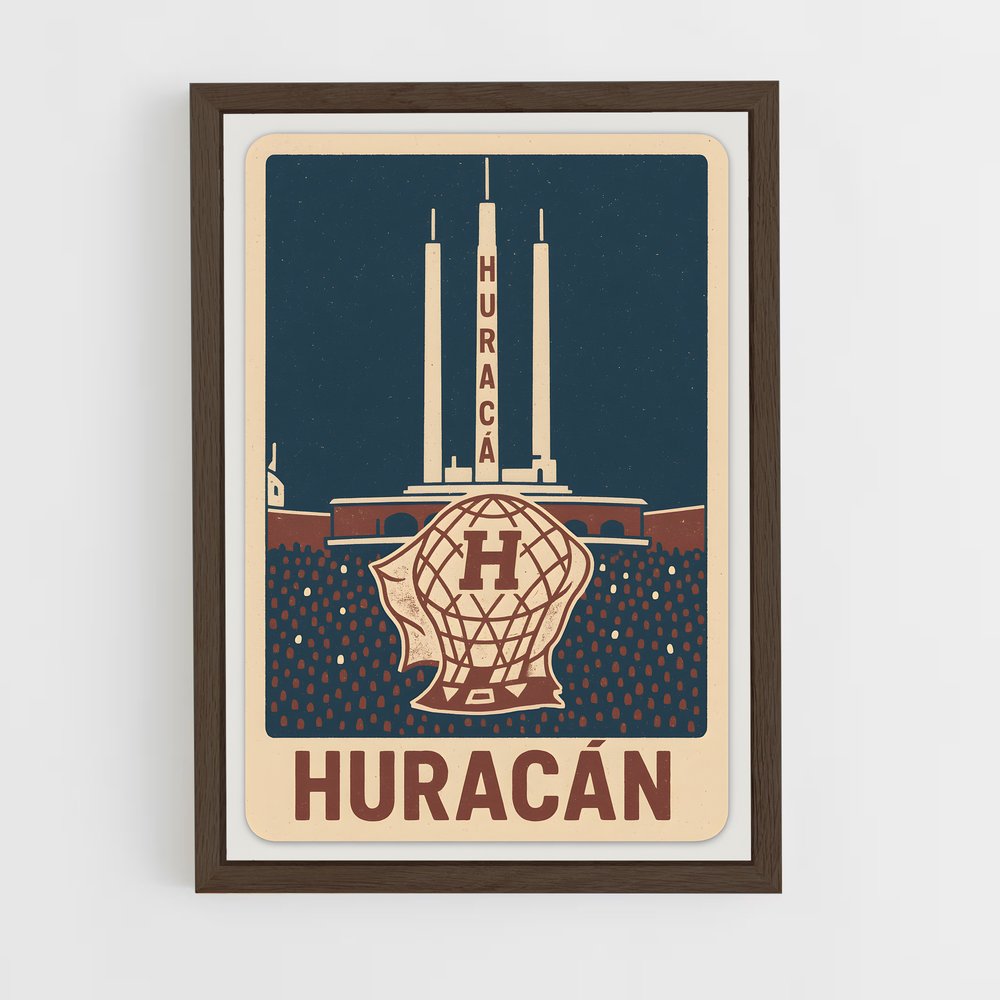 ap-club atletico huracan-1 cadre Bois foncé