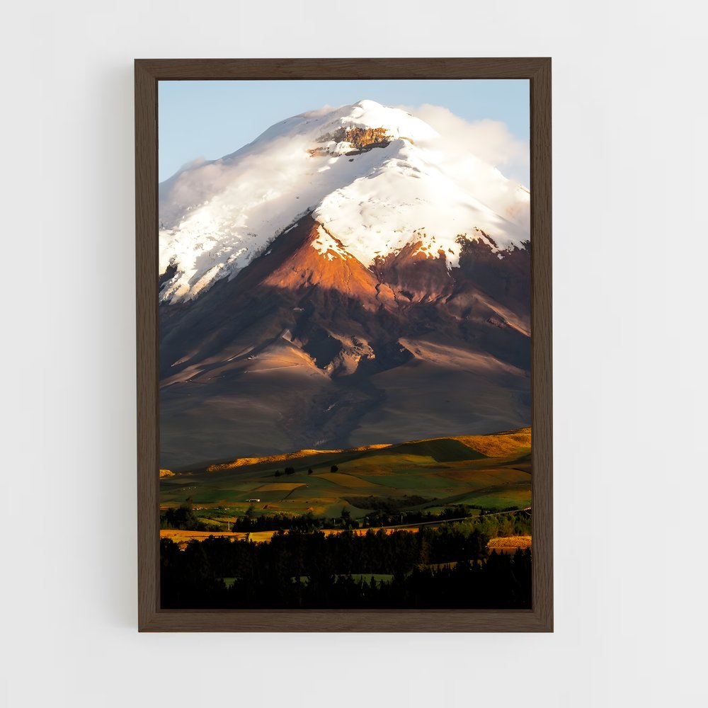 ap-cotopaxi volcano-1 cadre Bois foncé