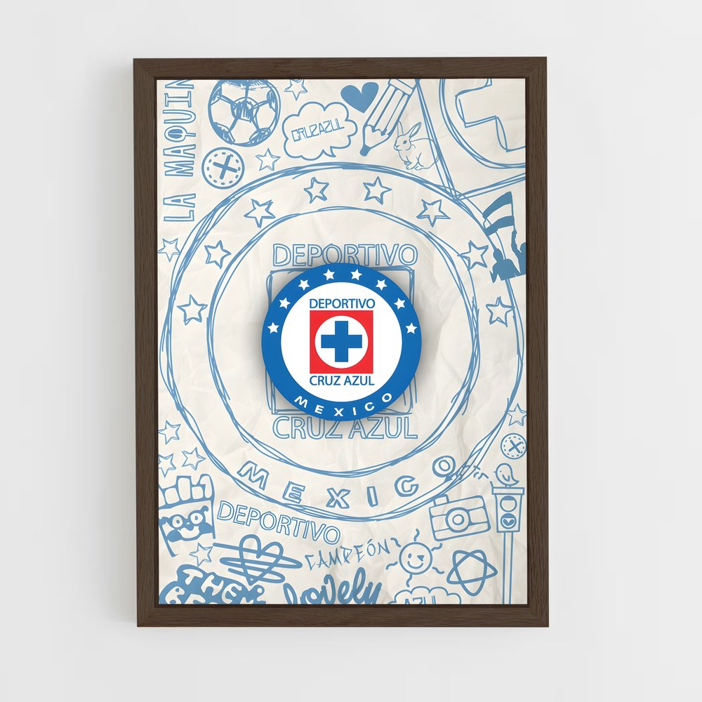 ap-cruz azul fc-12 cadre Bois foncé