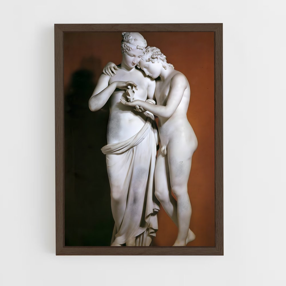 ap-cupid and psyche canova-5 cadre Bois foncé