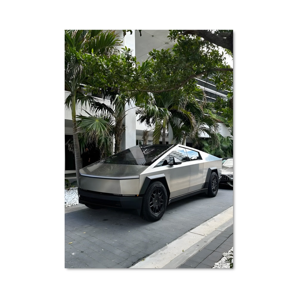 Poster Cybertruck en Action