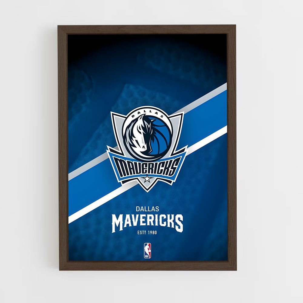 ap-dallas mavericks-4 cadre Bois foncé