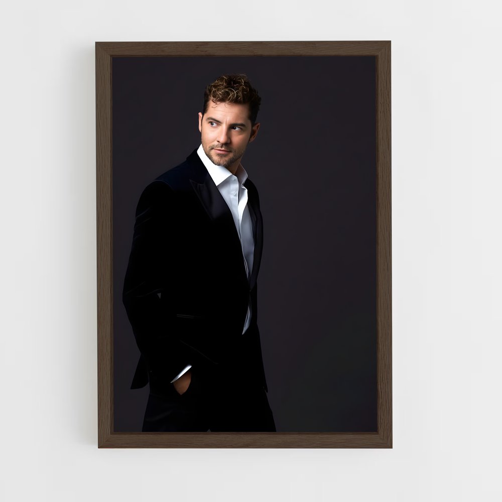 ap-david bisbal-2 cadre Bois foncé