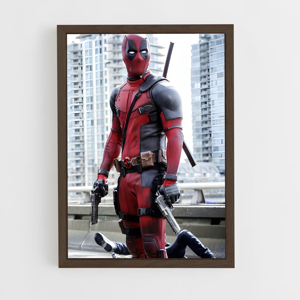 ap-deadpool-5 cadre Bois foncé