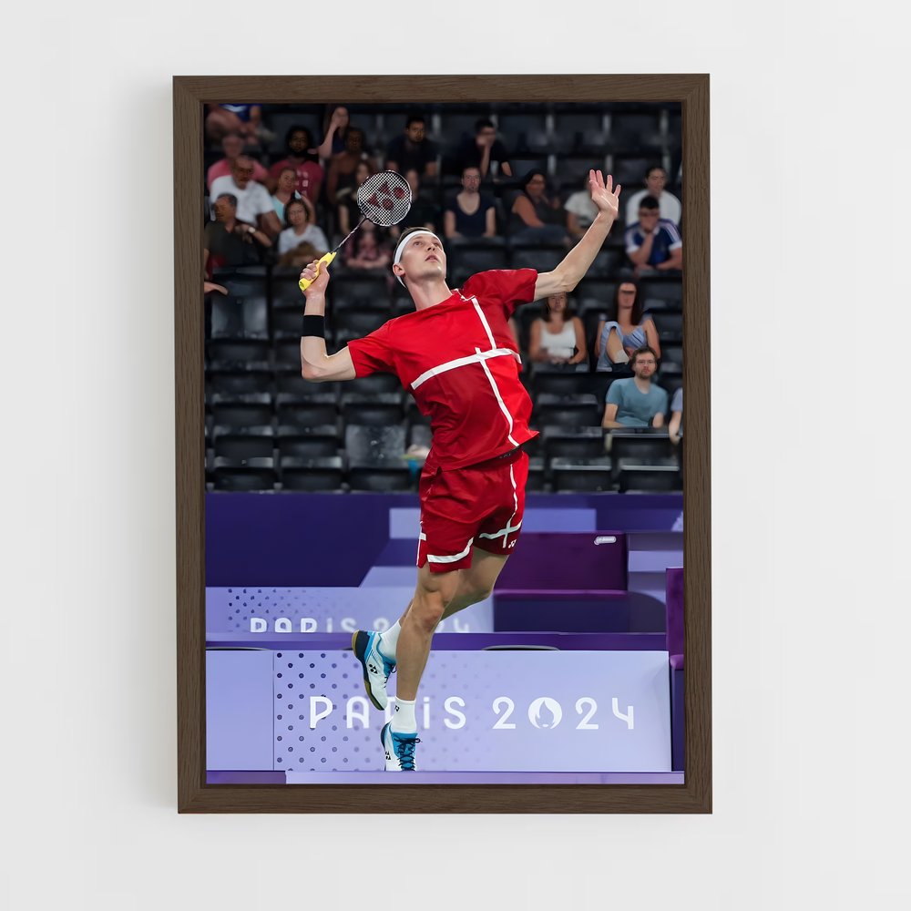 ap-denmark national badminton team-1 cadre Bois foncé