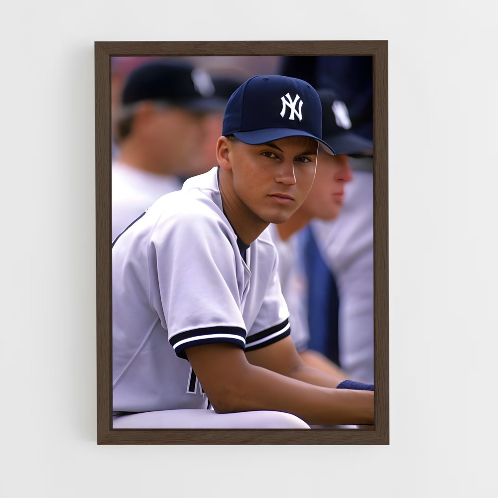ap-derek jeter-4 cadre Bois foncé