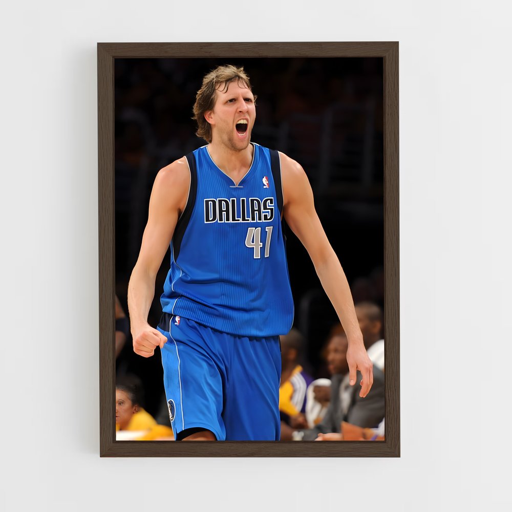 ap-dirk nowitzki-4 cadre Bois foncé