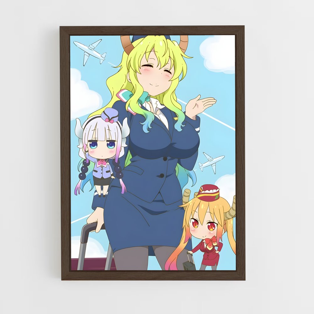 ap-dragon maid-3 cadre Bois foncé
