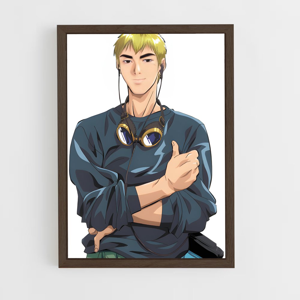 ap-eikichi onizuka-2 cadre Bois foncé
