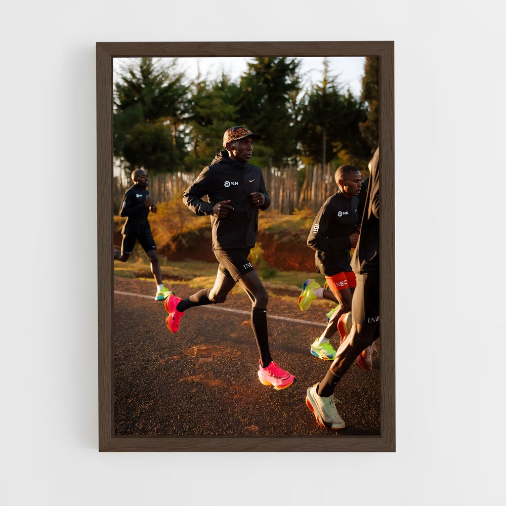 ap-eliud kipchoge-8 cadre Bois foncé
