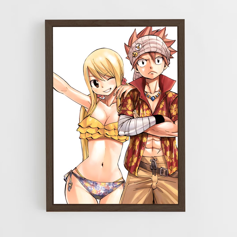 ap-fairy tail-10 cadre Bois foncé