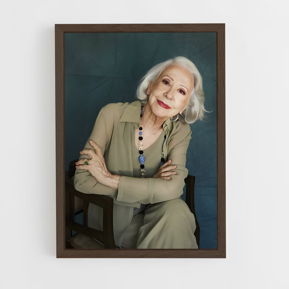 ap-fernanda montenegro-1 cadre Bois foncé