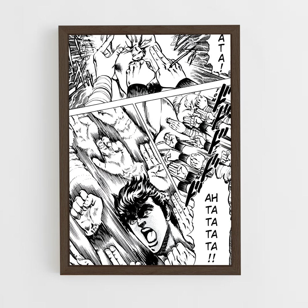 ap-fist of the north star-7 cadre Bois foncé