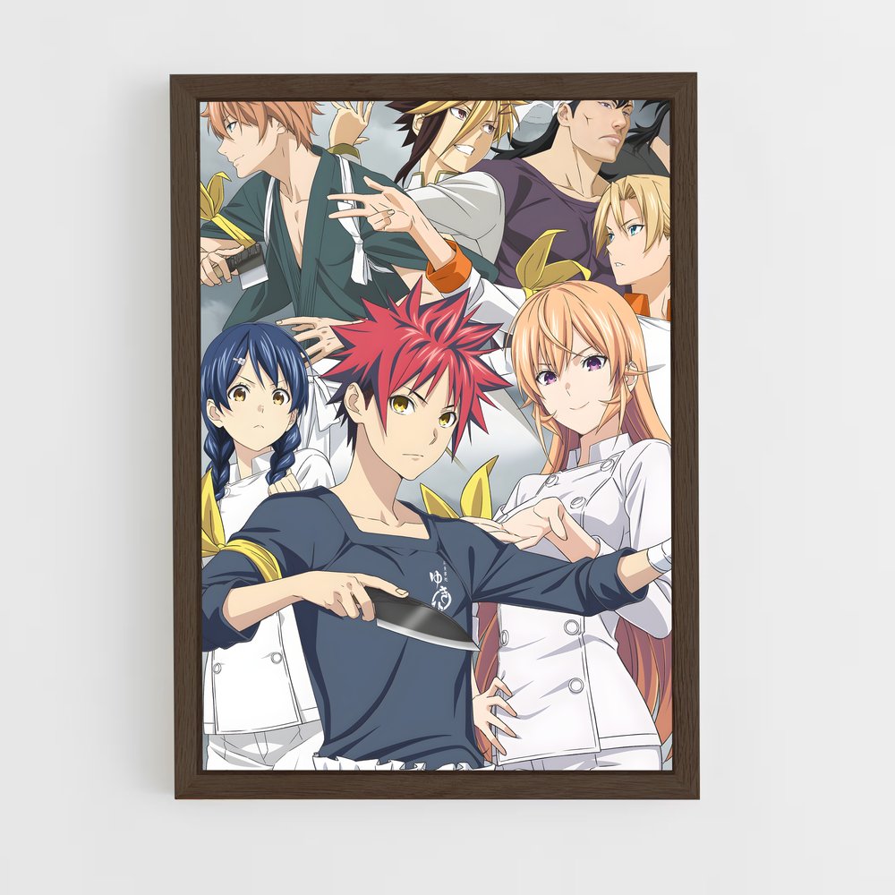 ap-food wars-3 cadre Bois foncé