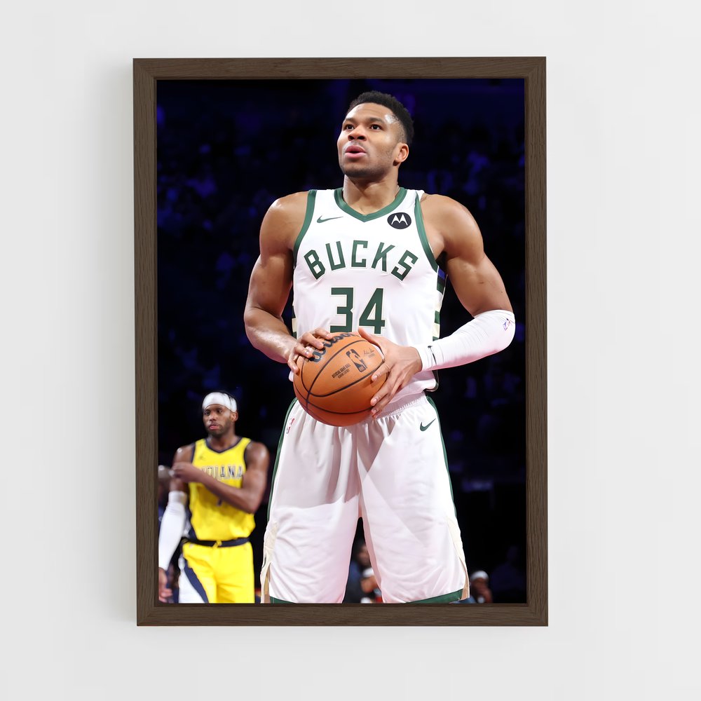 ap-giannis antetokounmpo-1 cadre Bois foncé
