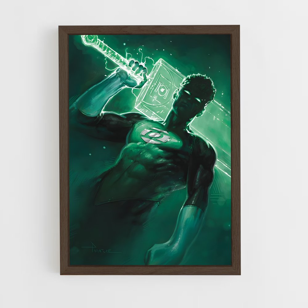 ap-green lantern-8 cadre Bois foncé