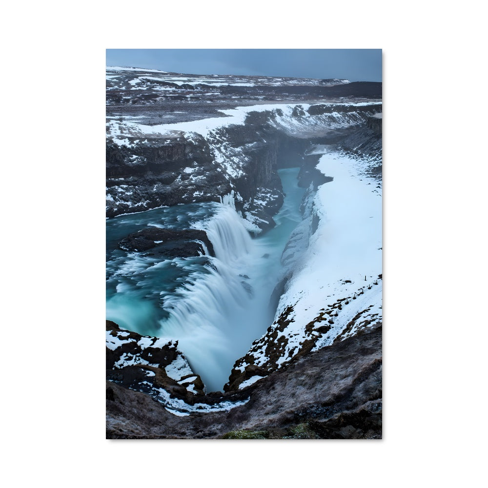 Poster Gullfoss waterfall 90813