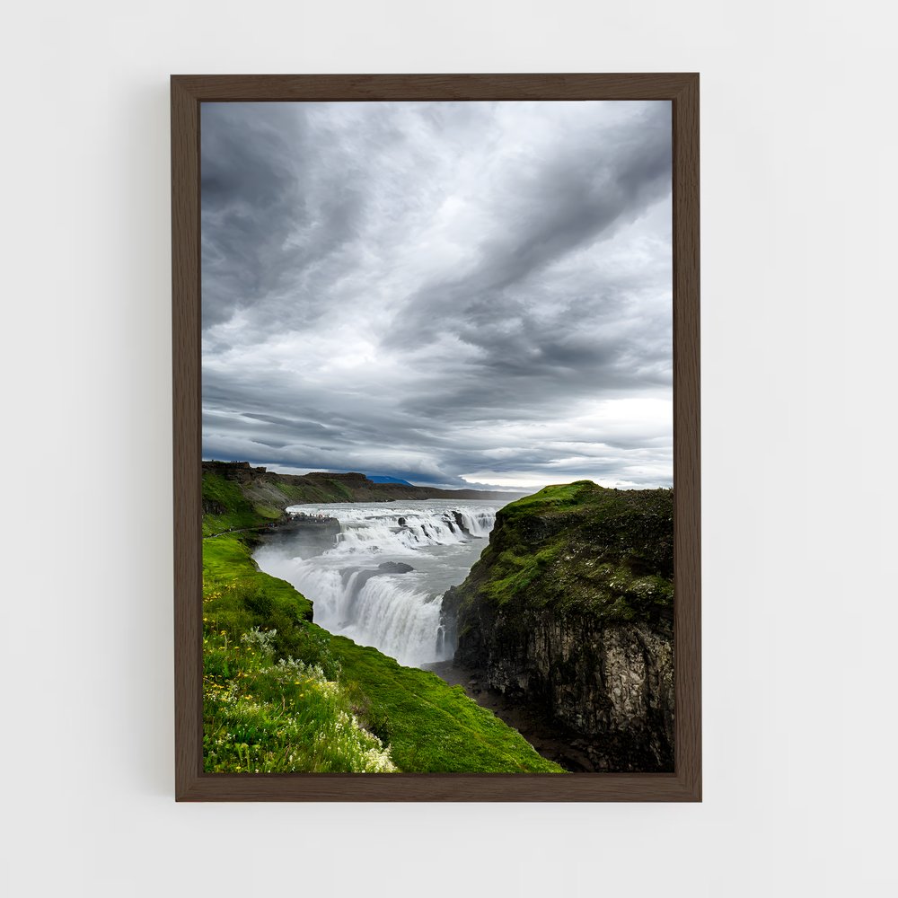 ap-gullfoss waterfall-10 cadre Bois foncé