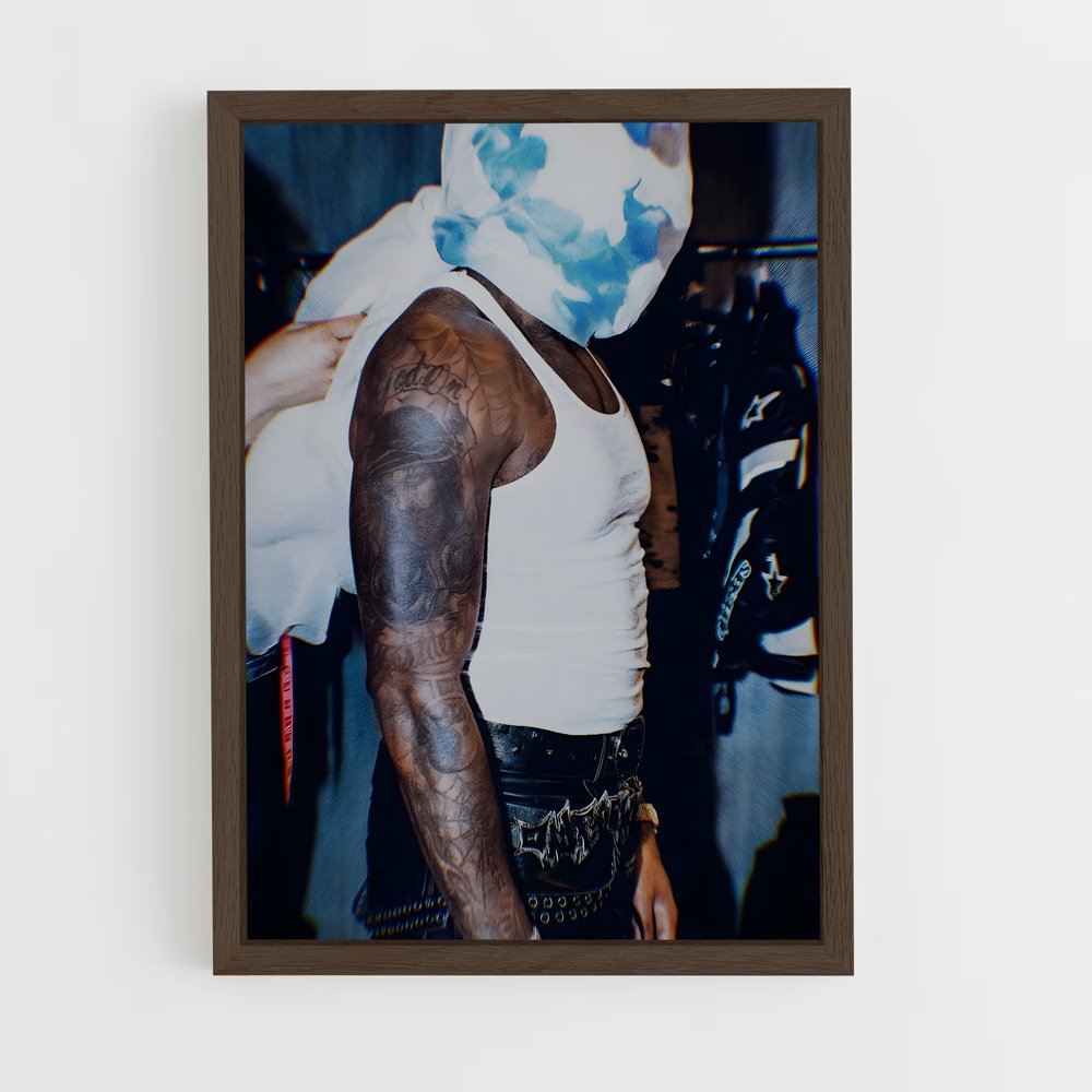 ap-gunna-7 cadre Bois foncé