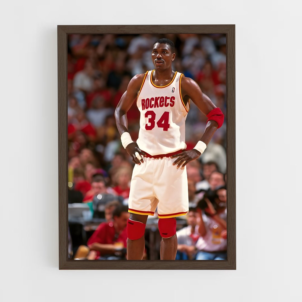 ap-hakeem olajuwon-1 cadre Bois foncé