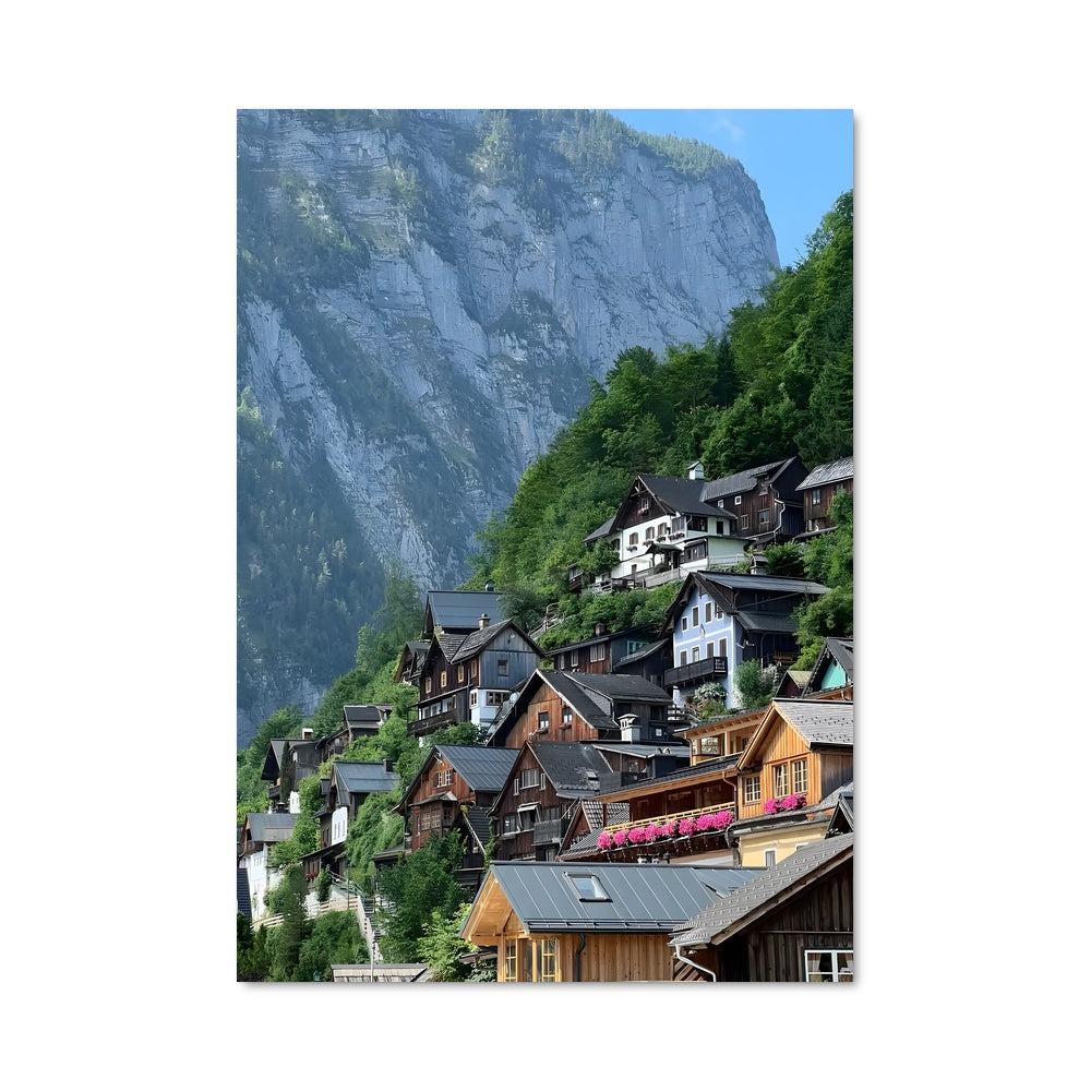 Poster Village Alpin