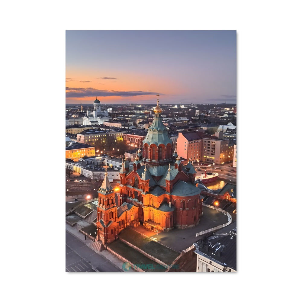 Poster Helsinki au Crépuscule