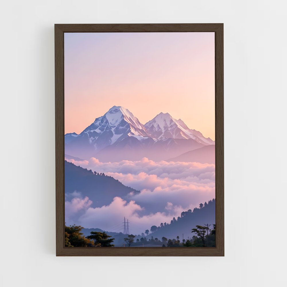 ap-himalaya mountains-5 cadre Bois foncé