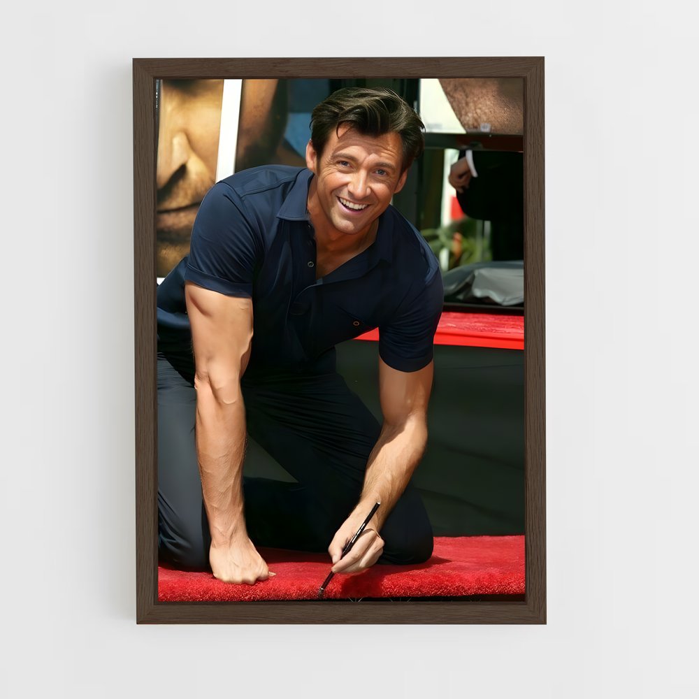 ap-hugh jackman-3 cadre Bois foncé