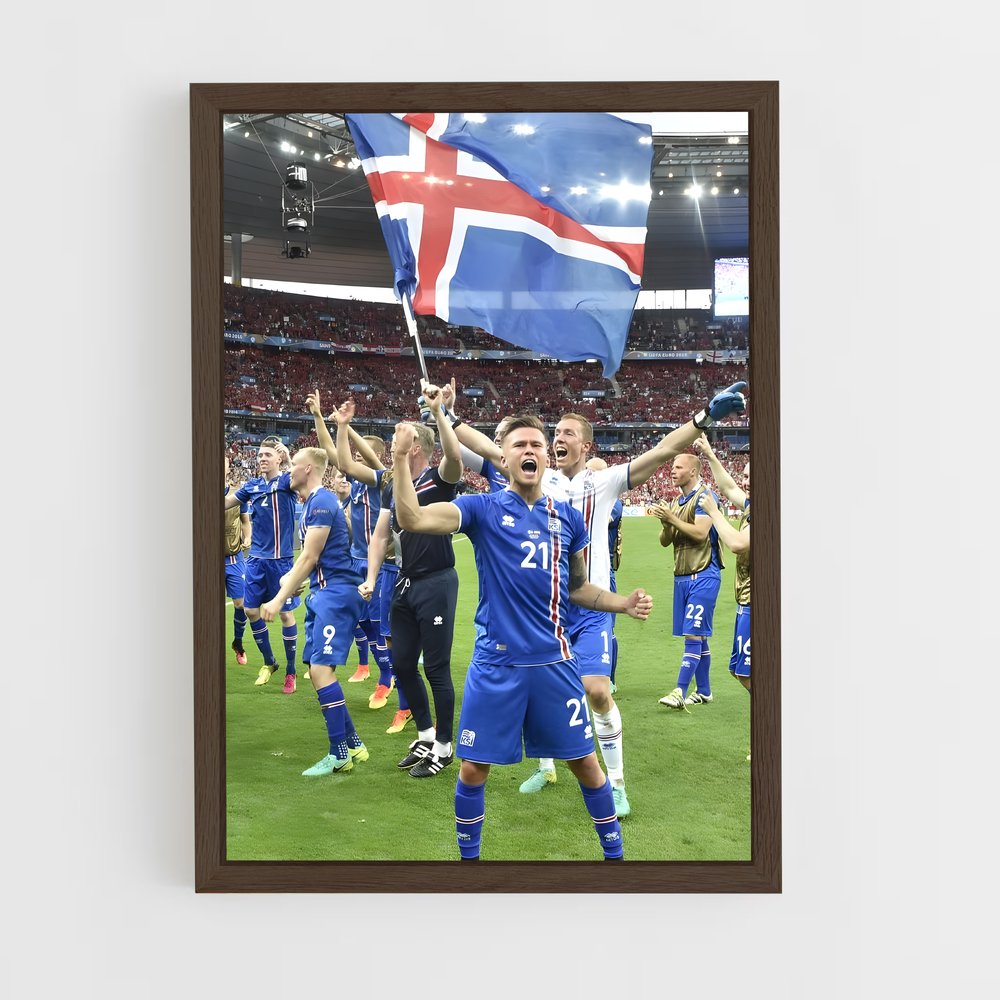ap-iceland national football team-1 cadre Bois foncé