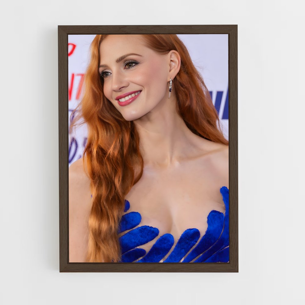 ap-jessica chastain-5 cadre Bois foncé
