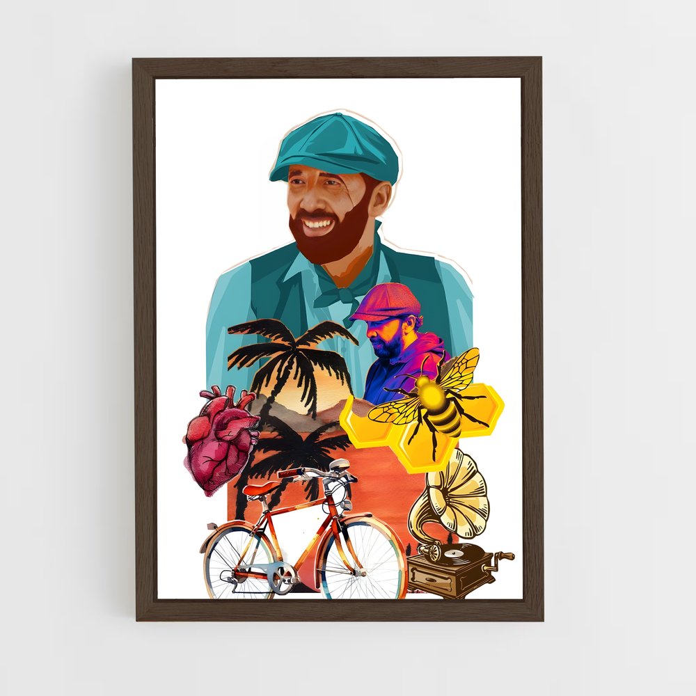 ap-juan luis guerra-2 cadre Bois foncé